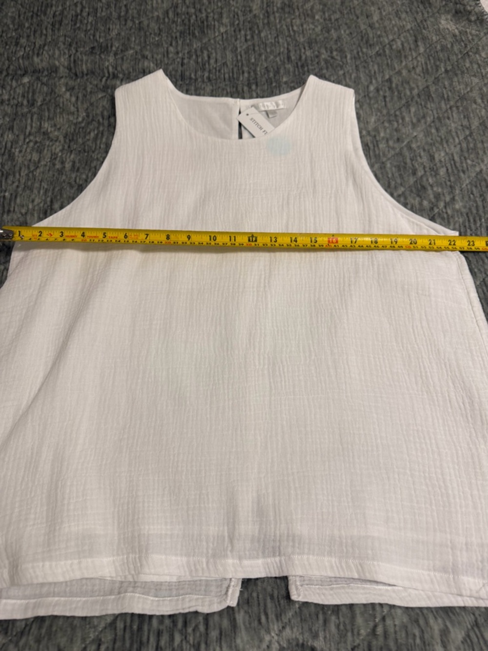 Design History White Sleeveless Textured Blouse - Picture 3 of 3